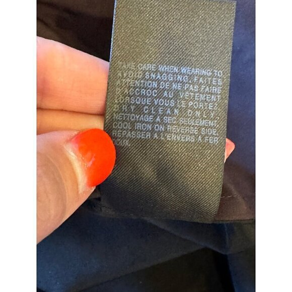 AllSaints Dress Women 4 Brown Black Silky Lacyn Colorblock Panel‎ Mini Shift - Picture 12 of 12